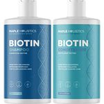 Rosemary Biotin Shampoo and Conditioner Set - Sulfate Free Shampoo and Conditioner with Coconut Argan and Jojoba Oils for All Hair Types - Paraben Sulfate and Silicone Free