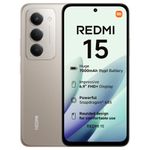 XIAOMI Redmi 15, Smartphone 8+256GB, 6.9" FHD+ 144Hz DotDisplay, Snapdragon 685, 50MP AI dual camera, 7000mAh Battery,Titanium, Charger Not Included