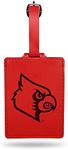 Rico Industries NCAA Louisville Cardinals Red Laser Engraved Ultra Suede Luggage Tag - Includes ID Card 2.75 * 3.5 inches