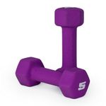 CAP Barbell 5 lb Neoprene Dumbbells – Pair | Violet