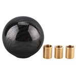 Aramox Gear Shift Knob, Car Universal Modification Carbon Fiber Manual Knob Gear Shift Head Shifter (Black)