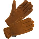 SKYDEER Winter Gloves with Windproof & Soft & Warm Full Deerskin Suede Leather and 3M Thinsulate Insulation (SD8673T/M)