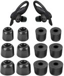 BLLQ Foam Ear Tips Compatible with Powerebats Pro Replacement Ear Tips, Perfect Noise Cancellation, Fit in Case, S/M/L 3 Size Foam Tips 6 Pairs Black (515)