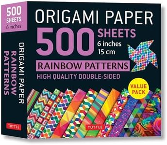 Origami Paper 500 sheets Rainbow Patterns 6" (15 cm): Tuttle Origami Paper: High-Quality Double-Sided Origami Sheets Printed with 12 Different Designs (Instructions for 6 Projects Included)