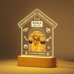 Bemaystar Personalized Dog Memorial Gifts Custom Dog Memorial Night Lights for Grieving Pet Owners, Pet Loss Gifts Loss of Dog Sympathy Gift Custom Plaque Picture Frame Christmas Decor