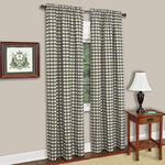 Achim Home Furnishings Buffalo Check Curtain Panel, 42-inch by 63-inch, Sage