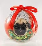 Pug Christmas Ball Ornament