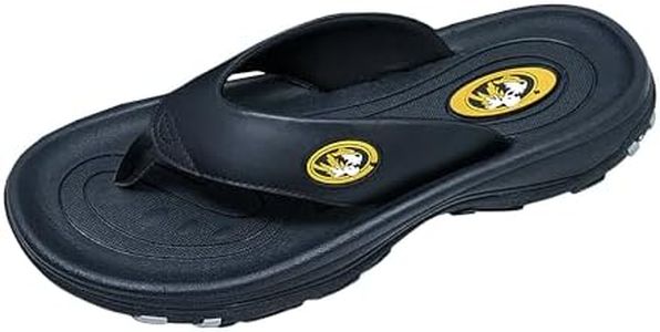 ZORIZ Collegiate Series Golf Sandal Black, Mizzou 11