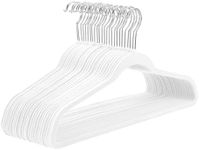 MIZGI White Velvet Hangers 60 Pack,