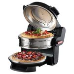 Ariete 9270 Double Pizza Oven, Fast Cooking Pizza in 4 Minutes, Upper and Lower Zones, 2 Independent Thermostats, 32 cm Diameter Cooking Area, Black