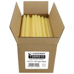 735R510 Full Size 10" High Strength Amber Color Hot Glue Stick - 5 lb Box