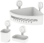 LEVERLOC Corner Shower Caddy Suctio