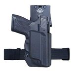 M&P Shield 9mm Holster OWB Kydex for Smith & Wesson M&P Shield 9mm / .40 M2.0, with Integrated Laser, M&P Shield Holster OWB with Laser, Outside Waistband Carry 1.5-2 Inch Belt Clip with Leggings