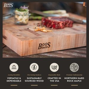 John Boos Maple Cutting Board – 20x15 Inch Hardwood Chopping Block
