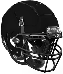 Schutt Youth F7 LX1 Football Helmet with Facemask(Matte Black,XL)