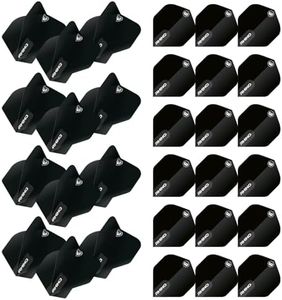 WINMAU Rhino Extra Thick Black Dart Flights - 10 sets per pack (30 dart flights in total)