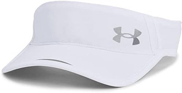 Under Armour Men's Launch Run Visor, White (100)/Reflective, One Size