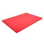 Thirteen Chefs Professional Plastic Cutting Board, HDPE Poly for Restaurants, Dishwasher Safe and BPA Free, 18 x 12 x 0.5 Inches, Red