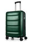 FLIEE Medium Suitcase Hard Shell | Lightweight Suitcase | Aluminum Telescopic Handle | TSA 3 Digit Combination Lock | 4 Dual Spinner Wheels | Medium 24" Hold Check in Luggage. (Green, Medium 24'')