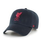 47 Brand EPL FC Liverpool Clean Up Cap EPL-RGW04GWS-BKC, Mens, Navy/Red,, Navy, One Size