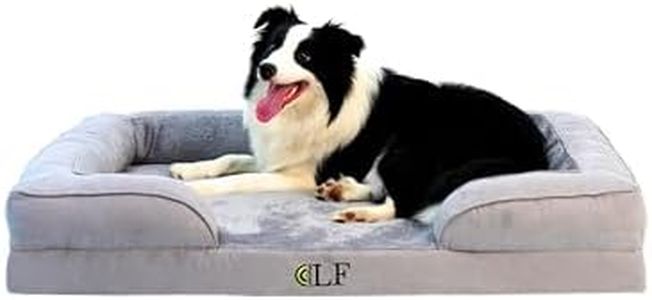 Orthopedic Dog Bed Extra Large-XL Dog Bed Removable Washable Cover, Soft Memory Foam Sofa, Nonskid Bottom Couch Waterproof Lining, Elevated Dog Bed for Neck & Head Support,42x32x7 inches