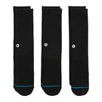 Stance Mens and Ladies Icon Cotton Socks Pack of 3 Black S