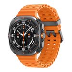 Samsung Galaxy Watch Ultra (2025), AI Smart Watch, Marine Band, Titanium Casing, Cushion Design, Quick Button, 47mm, LTE, Titanium Grey, 3 Year Extended Warranty (UK Version)
