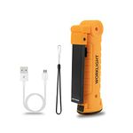 Vagocom LED USB Rechargeable Work Light Flashlight Torch, Portable COB Bright Inspection Lamp,Small Lantern with Magnetic Base and Hook for Mechanic Tools,Garage,Emergency,Workshop,Outdoor