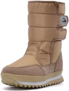 DADAWEN Women's Waterproof Frosty Snow Boot Khaki US Size 6.5