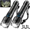 IkeeRuic 2Pack Rechargeable Flashlights High Lumens, Powerful Tactical Flashlights, 5 Modes LED Flashlight Adjustable, Brightest Flashlight Waterproof, Handheld Flash Light for Home, Camping, Hiking