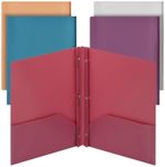 Mr. Pen- Plastic Folders with Pockets and Prong, 5 Pack, Assorted Colors, Pocket Folders, Folders with Prongs, File Folders with Fasteners, 2 Pocket Folder, Folder with Pockets, Two Pocket Folder