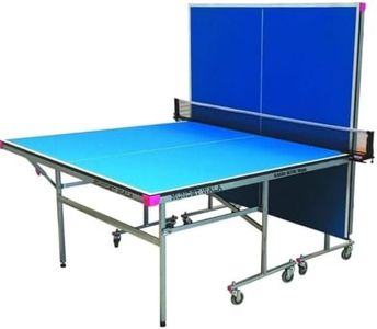 MUNDET WALA Indoor Table Tennis Table w/Both Side Laminated & Wheels w/Lock (TT Net + 2 TT Racket & 2 Stiga Balls) (18MM TOP)