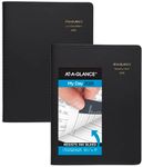 AT-A-GLANCE 2025 Appointment Book Planner, Daily, Eight Person Group Planner, 8-1/2" x 11", Large, Quarter-Hourly, 2 Volume Set, Black (702120525)