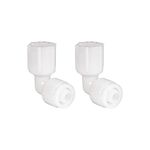 RecPro RV Plumbing Hardware | 06816 | 1/2" Compression to Swivel Faucet Elbow Adapter | 90-Degree Fitting | Pex Pipe/Tubing Fittings (2 Fittings)