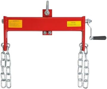 WINMAX TOOLS AUTOMOTIVE 4000 LBS Engine Hoist Load Leveler Shop Crane Cherry Picker with 2 Chains, Steel Chain Hoist for up to 2 Ton
