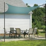 HIPPO Shade Sail 12FTX16FT 150 GSM Sun Shade 85% UV Block for Canopy Cover, Outdoor Patio, Garden, Pergola, Balcony Tent (Cool-Blue, Customize, Pack of 1)