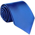 Men's Tie Solid Color Neckties For Men Business Wedding Formal Ties (Royal Blue)