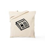 CafePress Newspaper Tote Bag Natural Canvas Tote Bag, Reusable Shopping Bag