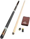 CUESOUL 58 Inch 19 Oz 1/2 Jointed Maple Billiard Pool Cue (CSTB001)