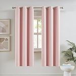 DUALIFE Baby Pink Curtains Blackout