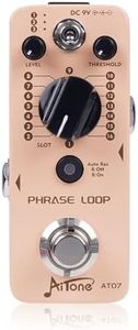 AITONE Looper Pedal Electric Guitar with Ultra-long 480 Minutes Looping Auto Recording Mode 3 Saving Banks and 16 Slots Per Bank (AT-07)