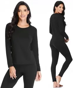 TEEPIRE 2Pack Women 's Thermal Underwear Set with Lightweight Ultra Soft Fleece Lined,Long John Set, Skiing Base Layer