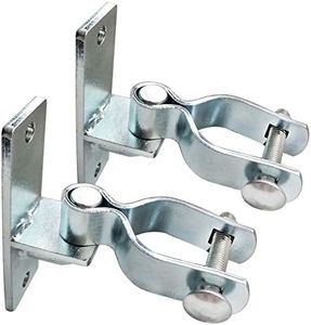 2 Pack 1-3/8 Inch Wall Mount Gate Hinge Metal Hinges Fence Post Chain Link Fence Frame Hinge Outdoor Gate Hardware (Screws Included)