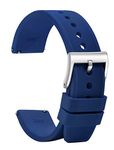 TStrap Silicone Watch Straps 20mm Quick Release - Soft Rubber Watch Bands Blue - Waterproof Military Style Watch Strap for Men Ladies - for Smartwatches Straps Replacement - 18mm, 20mm, 22mm