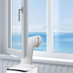 Klimafenster DIY Set I Fensterabdichtung Klimaanlage I Fensterdurchführung für mobile Klimageräte mit Abluftschlauch I Hot Air Stop I Ø 150 mm