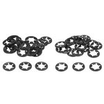 uxcell 40pcs Internal Tooth Star Lock Washers Set M14 M16 Push on Retaining Clips Quick Speed Locking Washers, 65Mn Steel Push Nuts
