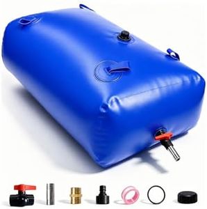 30 Gallon Water Bladder Tank, 2000D PVC Portable Water Storage Bag Blue