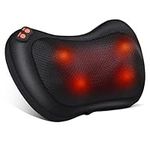 Brelley Neck Massager with Heat, Neck and Back Massager, 3D Deep Tissue Kneading Massage for Neck, Back, Shoulders, Legs, Shiatsu Massage Pillow Gift for Women, Men, Mom, and Dad