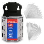 WORKPRO 100-pack SK5 Steel Utility Knife Blades Dispenser