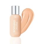 FLiCKA Tomato Liquid Foundation for Face Makeup 30ml | Light to Medium to Buildable Coverage | Moisturizing, Lightweight & Long Lasting | All Skin Types | 02 Beige